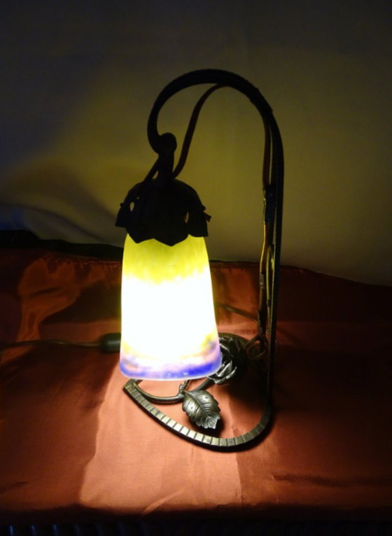 Muller Frères Table Lamp (only pick up) – Glass, Iron (photo 5 of 10)