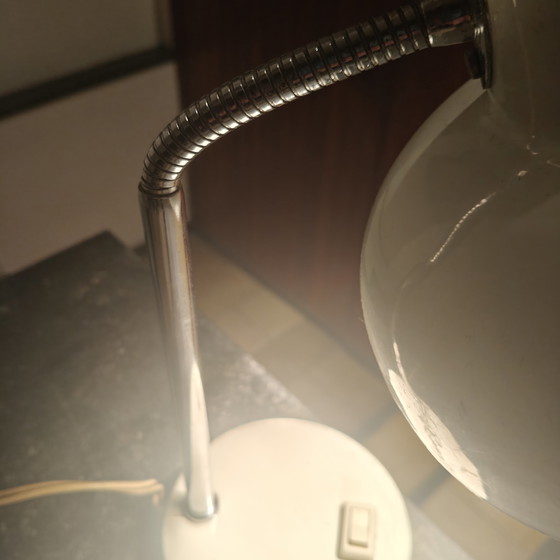 Image 1 of Vintage 70s Mushroom Desk Lamp in Cream White