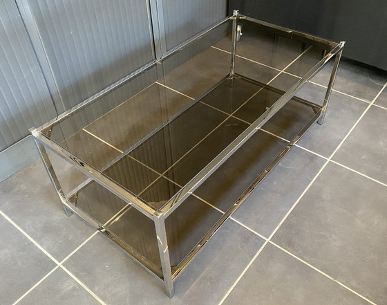 Tavolino da Caffè Doppio Piano Vetro Cromo Stile Bauhaus Vintage 1970 – Tavolini da caffè, Metal (photo 10 of 18)