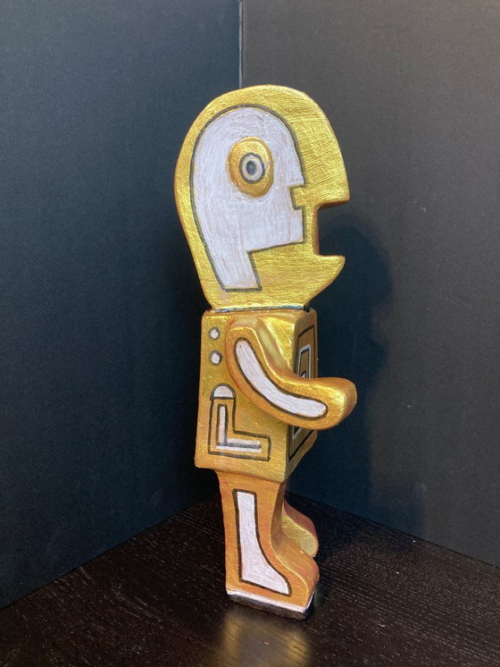 Image 1 of Original porcelain sculpture by Don Kosta - Golden Koko