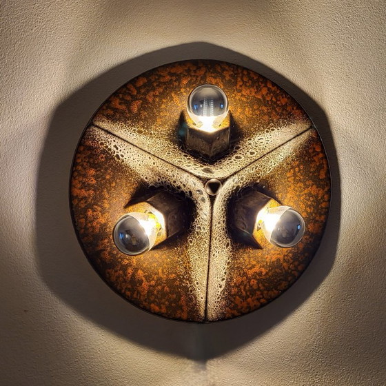 PAN ceramic wall/ceiling light, 1970s, similar to Hustadt, style: Fat Lava, Brutalism – Wall lights (photo 3 of 6)