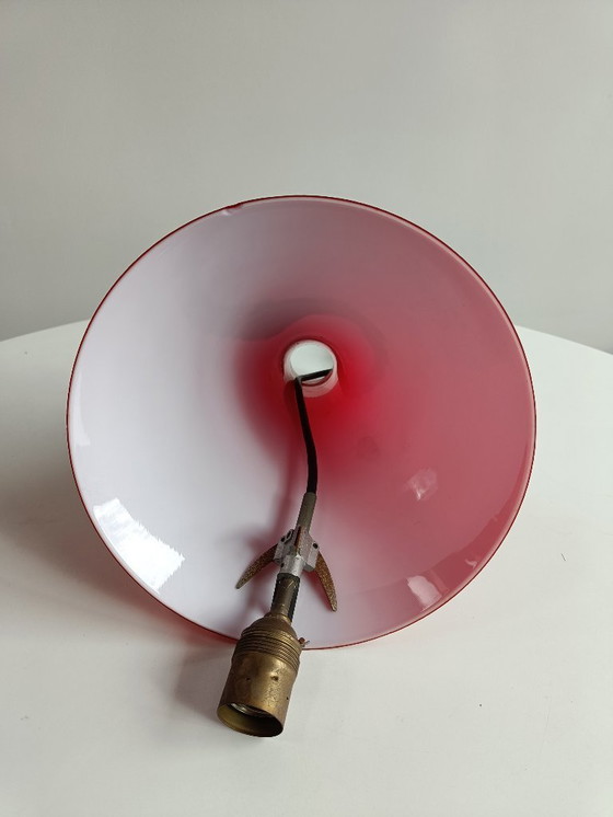 Image 1 of Lampada a sospensione rossa Tokyo del 1960 Wilhelm Braun-Feldweg per Peill & Putzler
