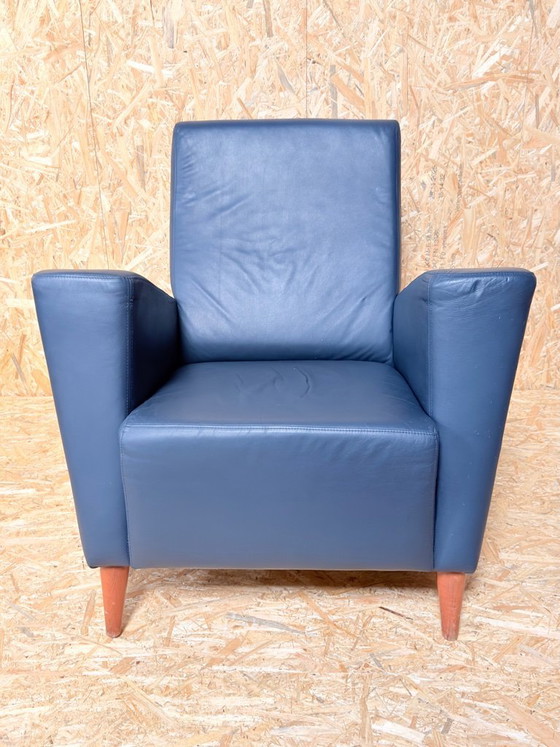 Image 1 of Vintage armchair blue leather