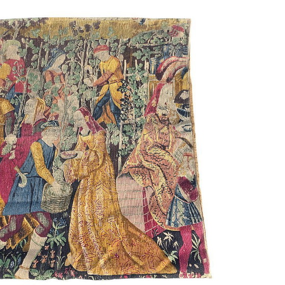 Image 1 of Vintage Gobelin style wall hanging Les Vendanges, 1960s/70s