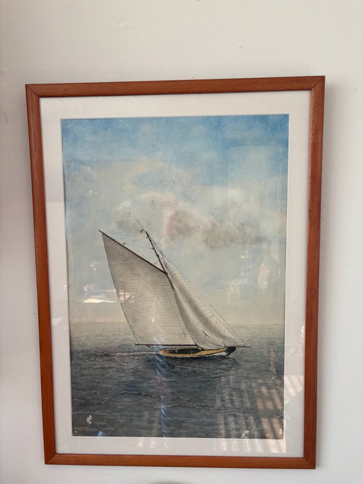 Acuarela Pierre Roland 1955