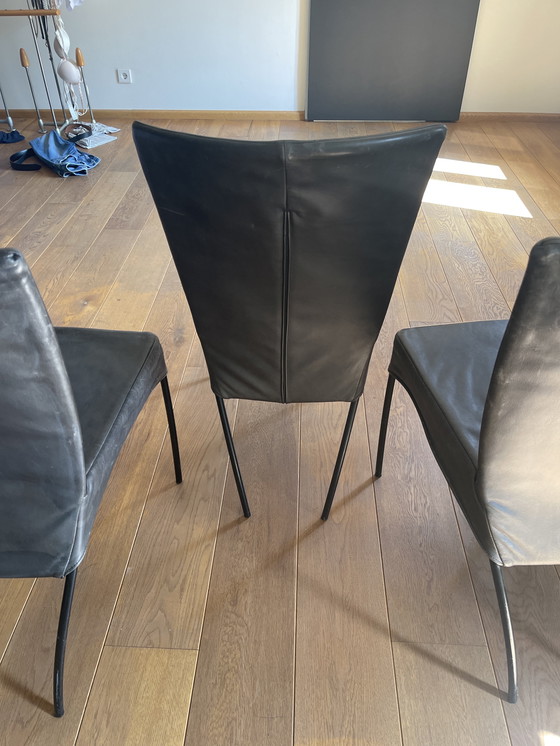 Image 1 of 4 chaises de salle à manger Spica / Montis noires