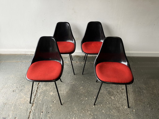 Lot de 4 chaises Mid Century 1960's par Maurice Burke pour Arkana