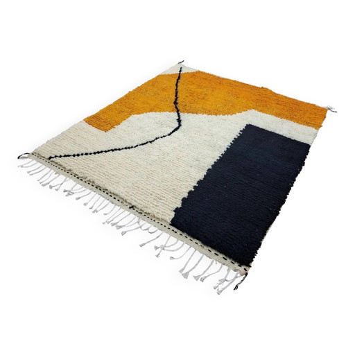 Handmade natural Berber rug 3x2 m