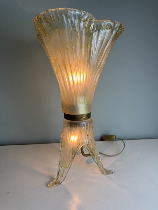 Lampe de Table Murano Verre Sil Lux Milano - Magnifique Design – tafellampen, Brass, Murano Glass (photo 2 of 15)
