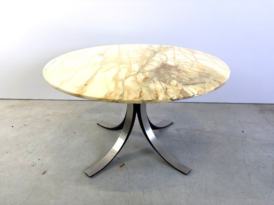 Vintage round marble dining table model T69 by Osvaldo Borsani for Tecno, 1970s, Anonima Castelli (photo 12 of 13)