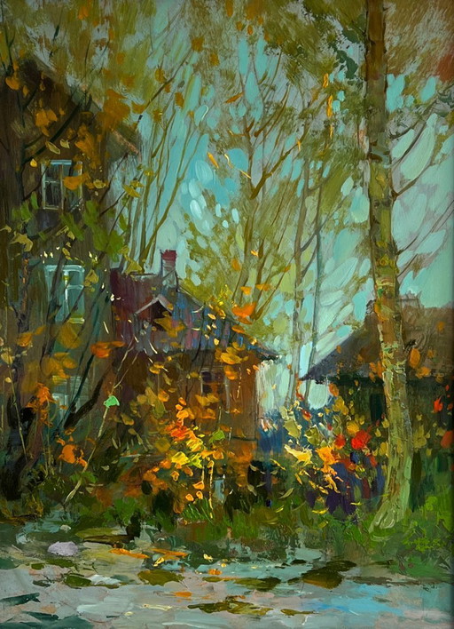 Autumn Old Town Street
