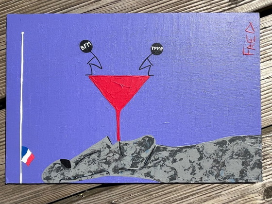 Image 1 of Acrylique sur carton entoilé.  Format 35x24cm