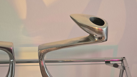 Image 1 of Original Matthew Hilton "Swan" Candlesticks (33cm) – Design icon SCP