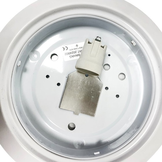 1980s Bahag Round Ceiling Light Made of Glass and Metal (photo 5 of 10)