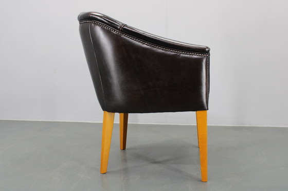 Image 1 of Vintage leren fauteuil, Tsjecho-Slowakije