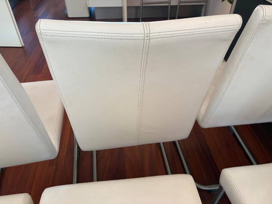 6x Leren Eetkamerstoel, Model Vivola – Sanders, Eetkamerstoelen, Leather, Metal (photo 3 of 6)