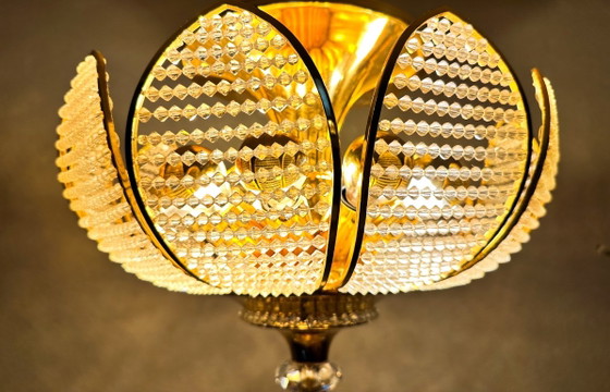 Vintage Palwa kristal plafondlamp – Plafondlampen, Messing (photo 5 of 18)