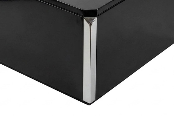 Image 1 of MEUBLE BAR ICONIQUE "ALVEO" Conçu par Willy Rizzo pour Mario Sabot – Esthétique monolithique des années 1970