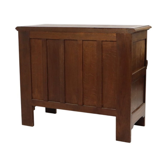 Vintage Oak Sculpted Chest of drawers Mythical Figures – Wood (photo 9 of 25)