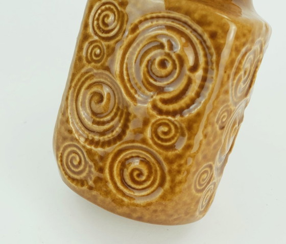 Image 1 of vaso scheurich mid century 1960s decor jura ochre glaze modello 282-16