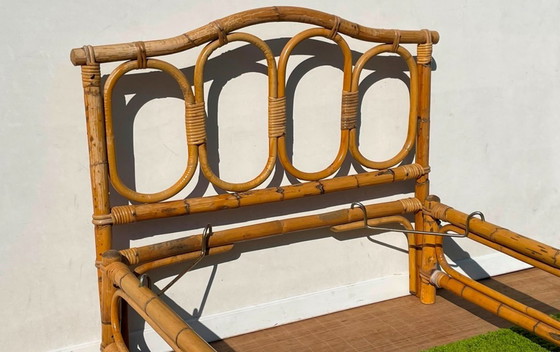 Image 1 of Letto vintage in bambù anni '70
