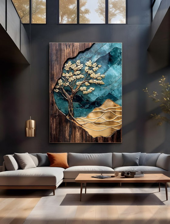 Image 1 of Acrylic Glass Artwork | 200x140 cm | Depthwave #8 (Ori, 1983)