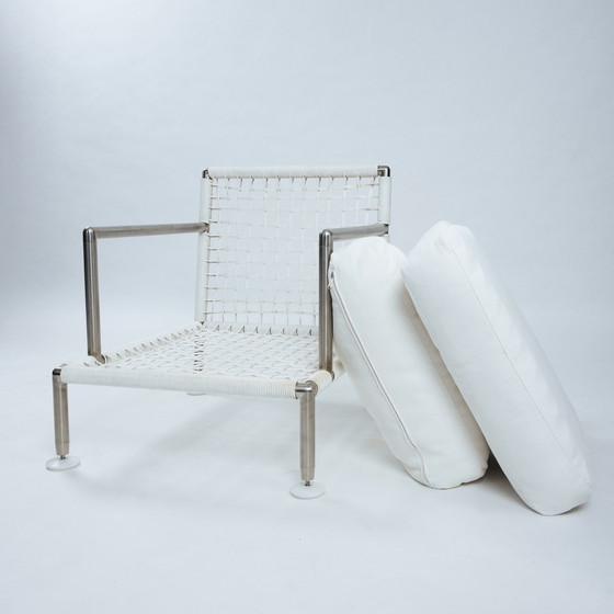 Image 1 of 2x Corso Nest Tuin Fauteuils Witte Stoelen, Italy