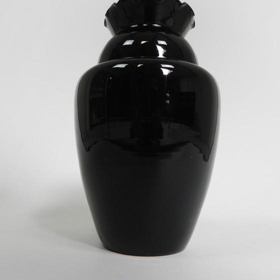 Image 1 of Art-Déco-Vase mit geripptem Rand, Doyen, Boom, 1930er Jahre