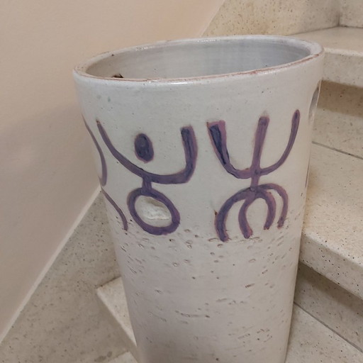 Perignem floor vase handmade 1960 Elisabeth Vandeweghe 