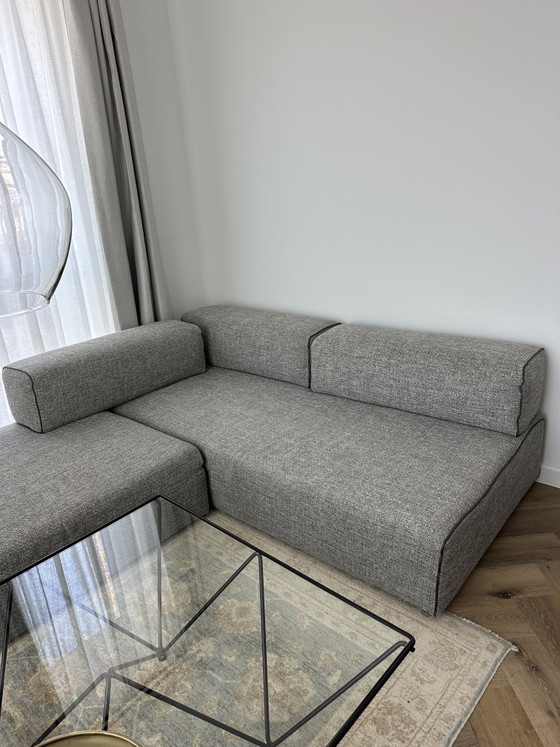 Image 1 of Leolux Ponton 2-delige modulaire design bank met hocker