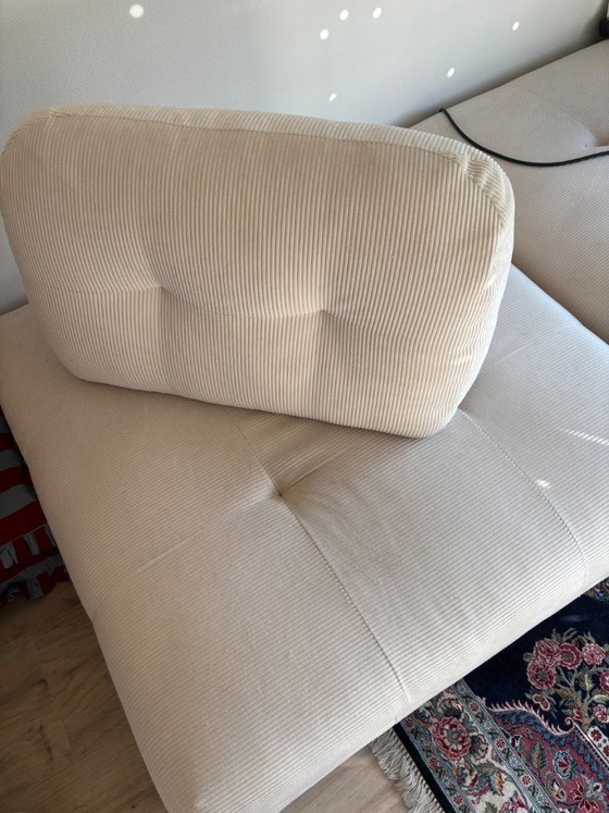 Image 1 of Modulares Sofaelement, creme/weißer Cord – 2 Elemente