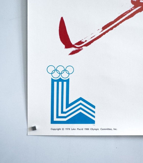 Image 1 of XIII Olympische Winterspelen - Lake Placid 1980 - Originele Langlauf Poster| 63 × 49 cm|USA