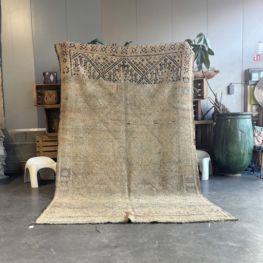 Alfombra vintage marroquí de lana Boujad 