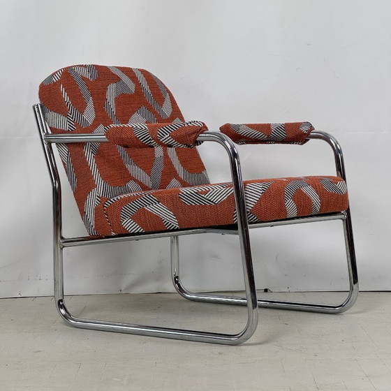 Image 1 of Bauhaus-Style Reupholstered Armchairs, 1990s