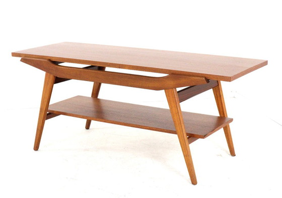 Tavolino da caffè vintage in teak con piano reversibile restaurato, Tavolini da caffè, Legno, Marrone (foto 3 di 15)