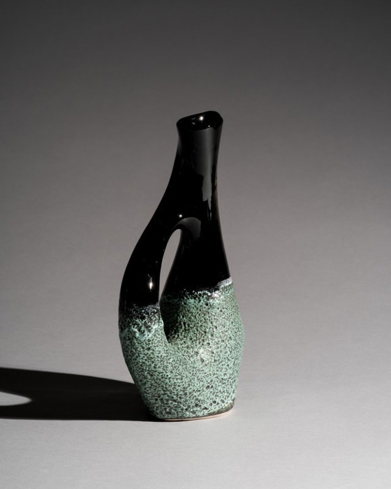 Image 1 of Vintage Fat Lava Vaas Vallauris Aardewerk Marino de la Vaucour Atelier Cerenne MCM