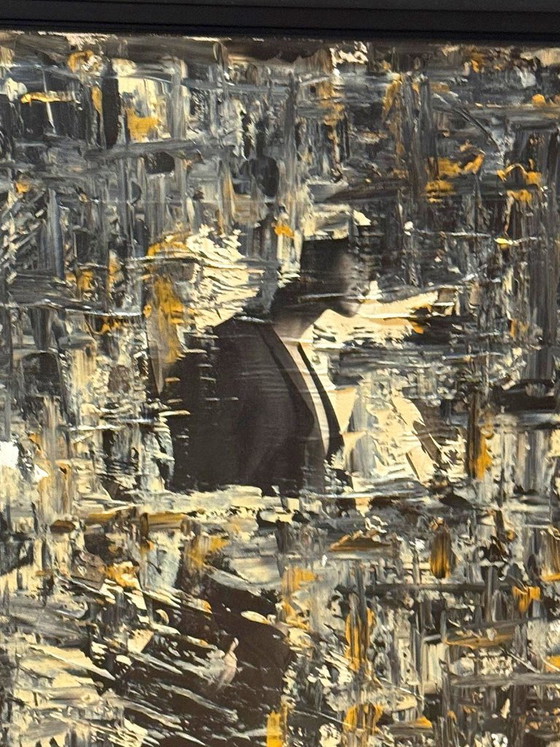 Original Painting « East London » Gérard Schleich, 86 x 86 cm, framed, Paintings & Drawings, Canvas, Beige (photo 3 of 5)