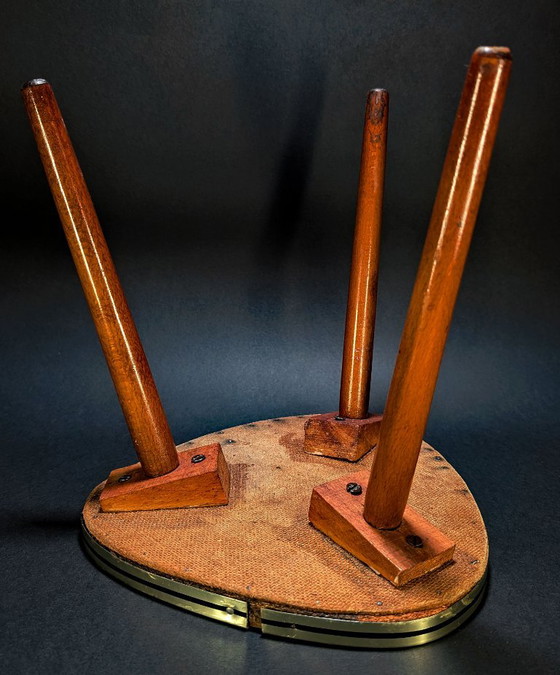 Tavolino Tripode Vintage Anni '50-'60 – Tavolini, Metallo, Legno (photo 5 of 5)