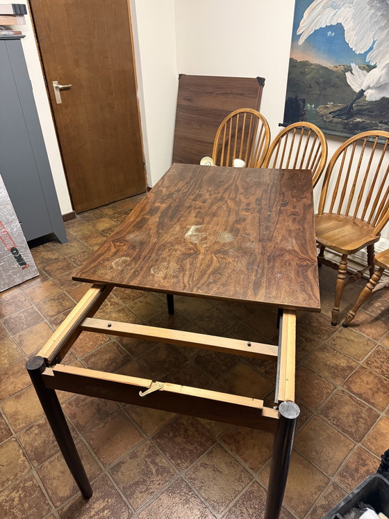 Image 1 of Vintage extendable dining table taek wood