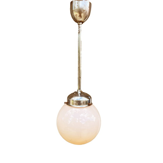 Image 1 of Art Deco hanglamp, Napako, Tsjecho-Slowakije, jaren 1940.