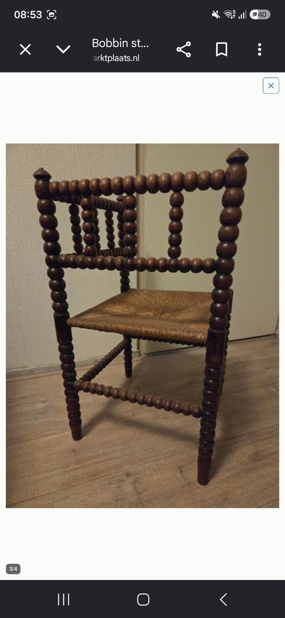 Image 1 of Bobbin hoekstoel