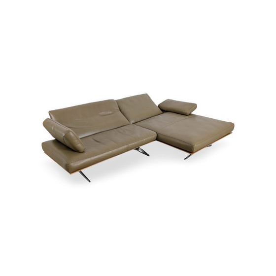 Image 1 of Original Koinor Marylin corner sofa, leather sofa, designer couch, green