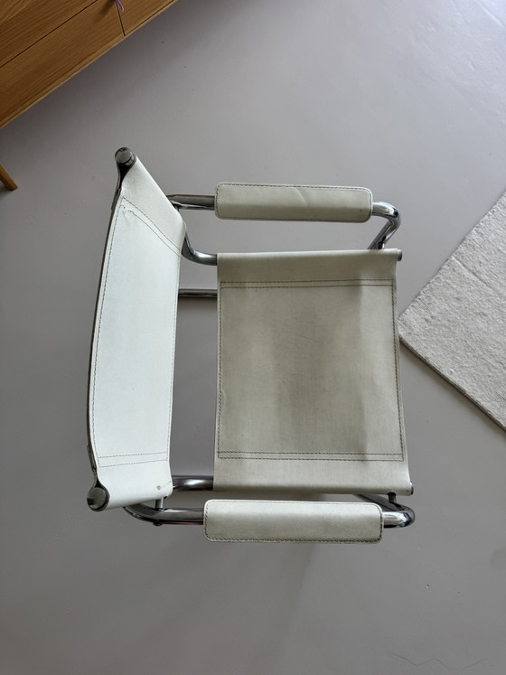 Chaise vintage Bauhaus Buisa avec cadre – Chaises de salle à manger, Chrome, Leather (photo 5 of 5)