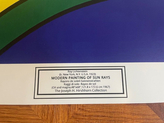 Image 1 of Roy Lichtenstein Modern Painting of Sun Rays