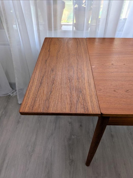 Image 1 of Vintage blond Teak 60s ext. dining table