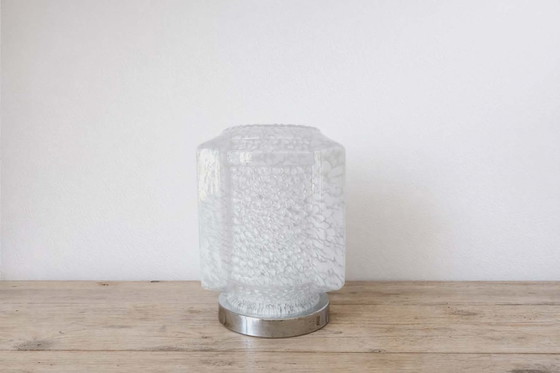 Image 1 of Art Deco table lamp with Clichy glass