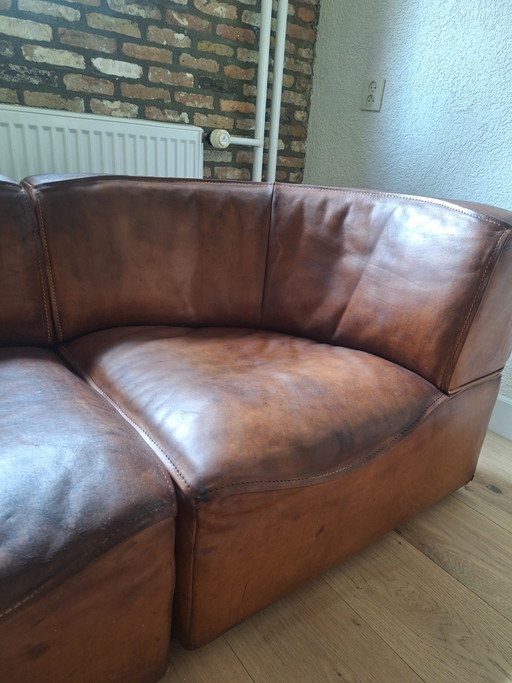 De Sede DS-15 Bank – modulaire banken, Leather, Wood (photo 2 of 5)