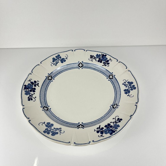Image 1 of Fuente redonda grande Terre de Fer KG Lunéville, modelo "Jane", azul, 1890-1915