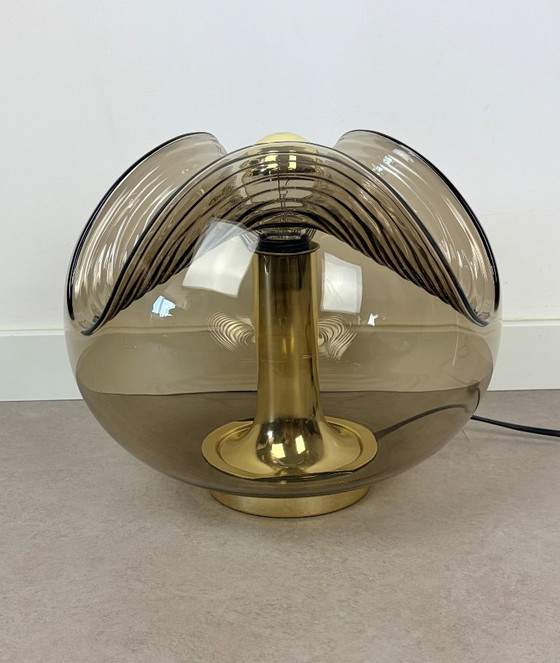 Peill Putzler Brass Futura Wave Table Lamp – Peill & Putzler, Glass (photo 4 of 12)