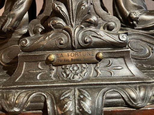 Auguste Moreau Bronze Uhrenset